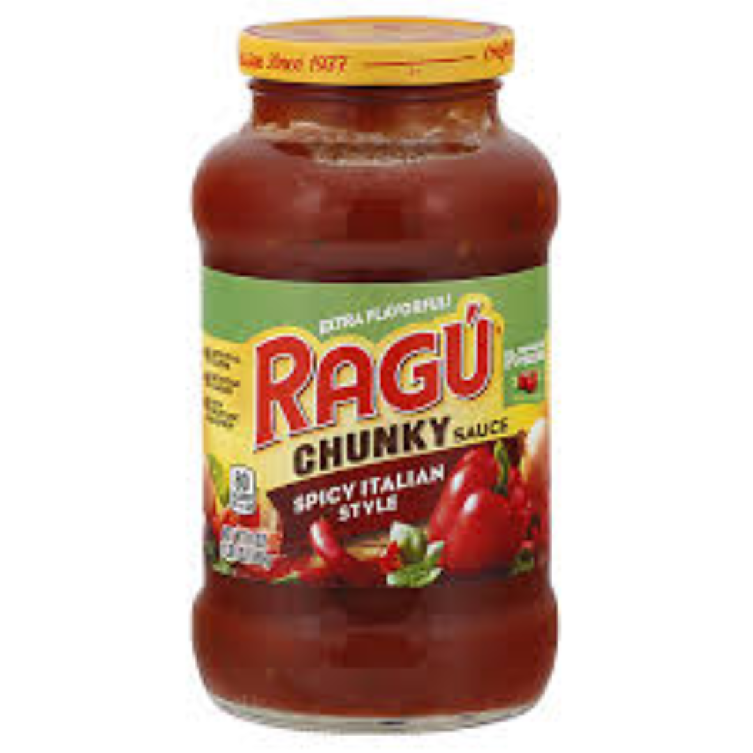 RAGU CHUNKY SPICY ITALIAN STYLE SAUCE 24oz